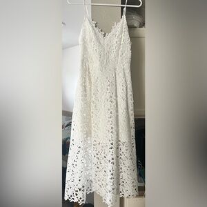 Astr The Label Midi Lace Dress White Medium Spaghettii Straps